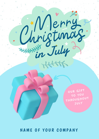 Announcement of Celebration of Christmas in July Flayer – шаблон для дизайну