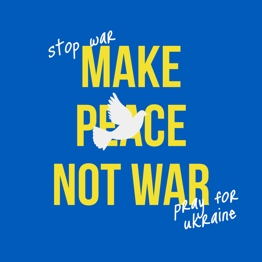 Peace for Ukraine Instagram tervezősablon