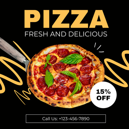Fresh and Delicious Italian Pizza Offer Instagram Design Template