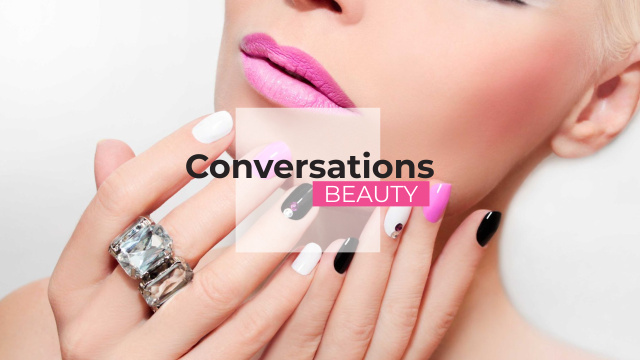 Plantilla de diseño de Beauty conversations Ad with Attractive Woman Youtube 