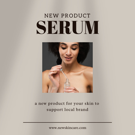 Skincare Ad with Cosmetic Serum Instagram tervezősablon