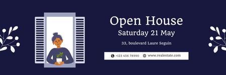 Template di design Real Estate Open House Email header