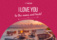 Romantic Valentine's Day Dinner on Beach