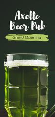 Pub Grand Opening Beer Splashing in Glass
