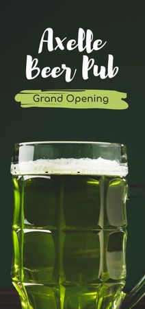 Pub Grand Opening Beer Splashing in Glass Flyer DIN Large Šablona návrhu