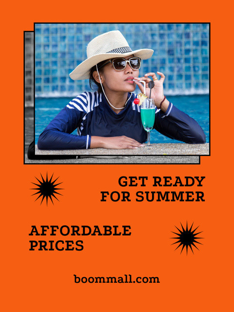 Template di design Affordable Price on Summer Trends Poster US