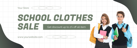 School Clothes Sale Announcement for Pupils Tumblr Design Template