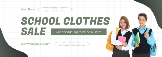 School Clothes Sale Announcement for Pupils Tumblr Πρότυπο σχεδίασης
