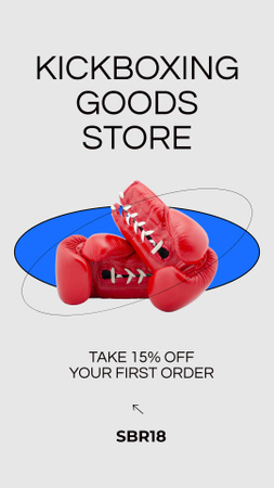 Kickboxing Goods Store Ad Instagram Story Design Template