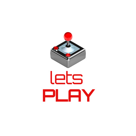 Platilla de diseño Lets Play,Old Game logo Logo