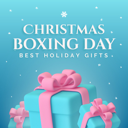 Ontwerpsjabloon van Instagram van Holiday Gifts Offer for Boxing Day