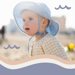 Photo of Little Cute Girl on Beach