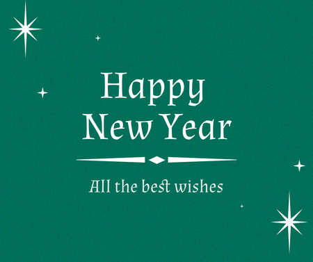 Platilla de diseño Minimalistic New Year Holiday Congrats With Wishes Facebook