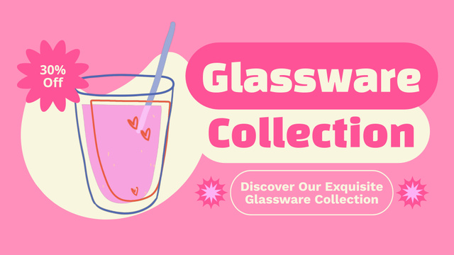 Glassware Collection for Home and Living Full HD video Šablona návrhu