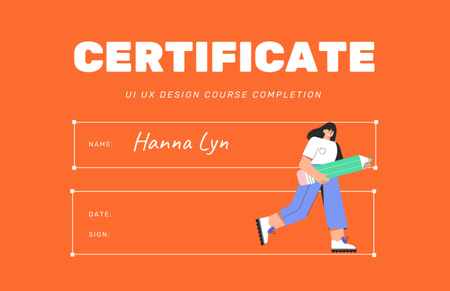 tasarım kursu katılım onayı Certificate 5.5x8.5in Tasarım Şablonu