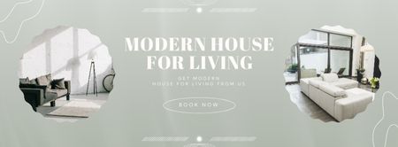 Moderni talo asumiseen Facebook cover Design Template