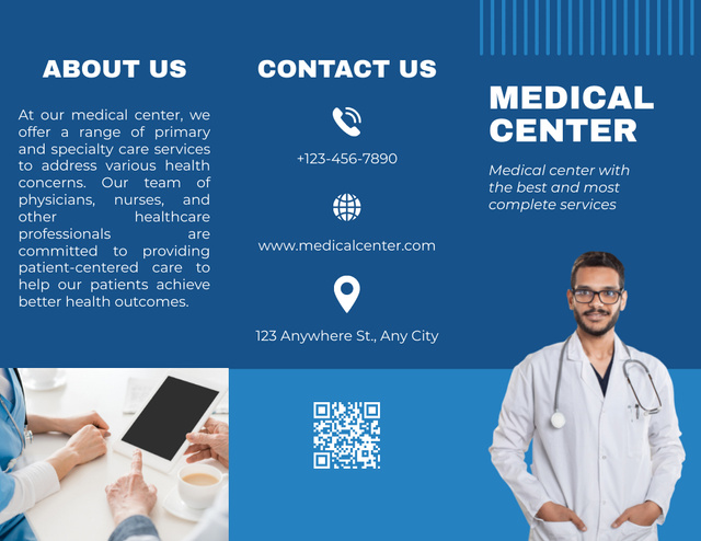 Designvorlage Information about Medical Center für Brochure 8.5x11in