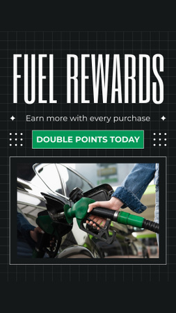 Platilla de diseño Double Reward Offer When Filling Your Car with Fuel Instagram Story