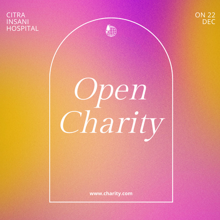 anúncio de abertura da caridade Instagram Modelo de Design