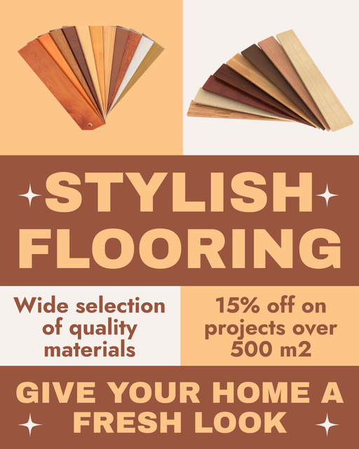 Colorful Samples For Home Flooring With Discount Instagram Post Vertical Šablona návrhu