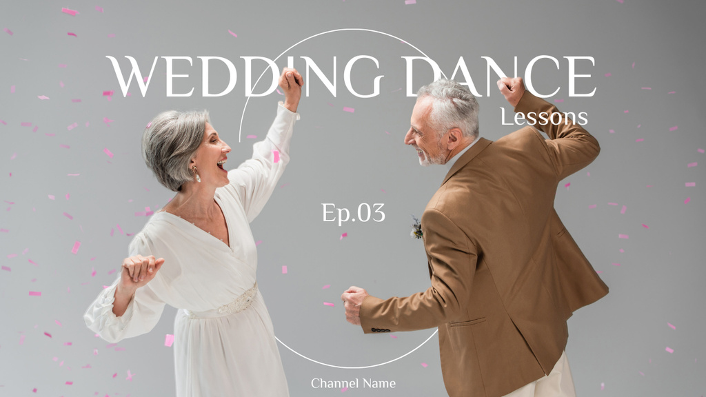 Ontwerpsjabloon van Youtube Thumbnail van Blog Episode about Wedding Dance with Old Couple
