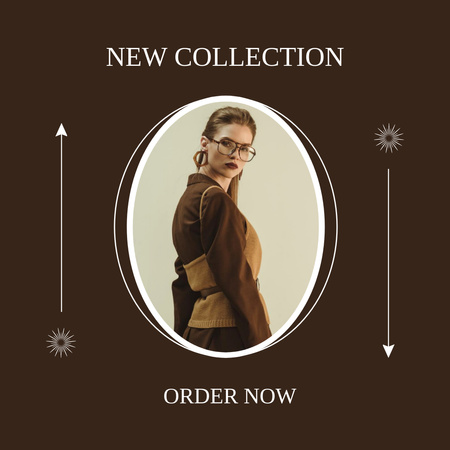 Fashion Collection for Women Brown Minimal Instagram Design Template
