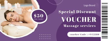Massage Services Special Discount Coupon Design Template
