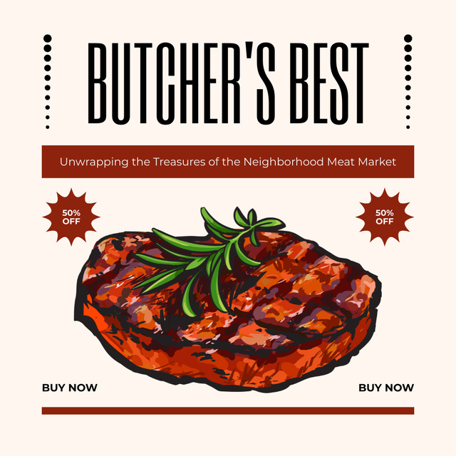 Designvorlage Butcher's Best Offers für Instagram