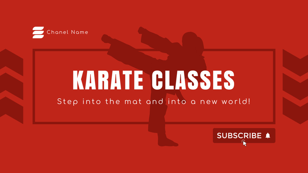 Martial Arts Chanel With Karate Classes Youtube Thumbnail Tasarım Şablonu