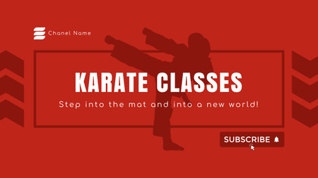 Modèle de visuel arts martiaux - Youtube Thumbnail