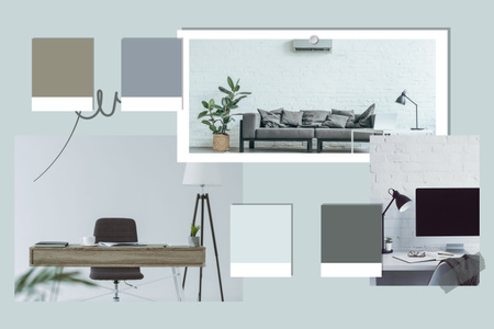 Výběr palety barev pro interiérový design Mood Board Šablona návrhu