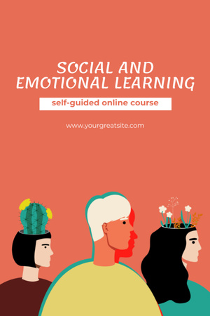 Template di design Social and Emotional Learning Courses Postcard 4x6in Vertical