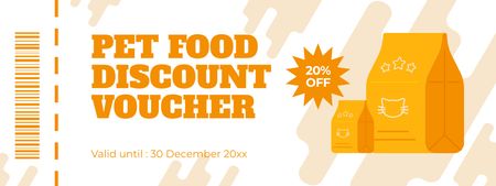 Platilla de diseño Pet Food Discount Voucher on Orange Coupon