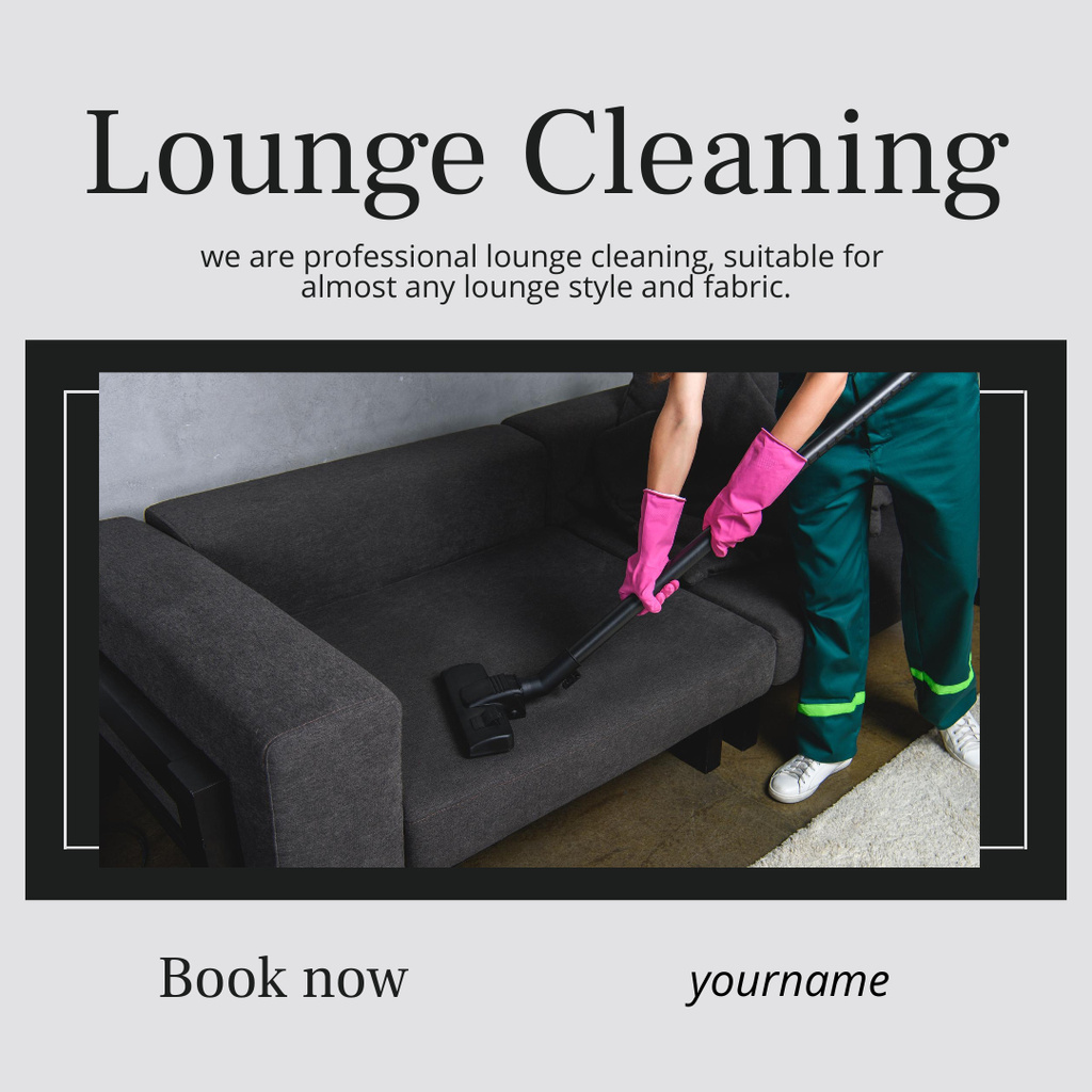Ontwerpsjabloon van Instagram AD van Lounge Cleaning Services