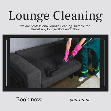 Designvorlage lounge reinigungsservice für Instagram AD