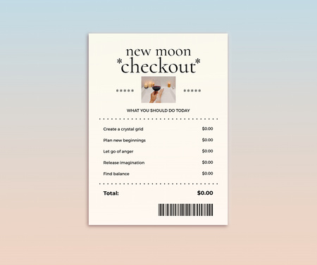 New Moon Checkout Announcement Facebook tervezősablon