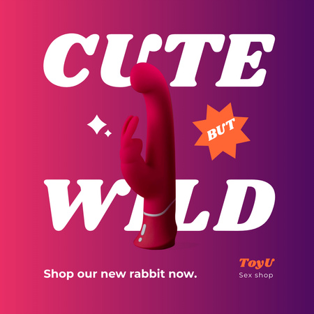 Designvorlage Funny Sex Shop Ad für Instagram