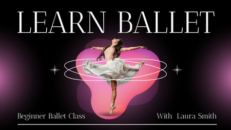 Designvorlage Beginner Ballet Class für Youtube Thumbnail