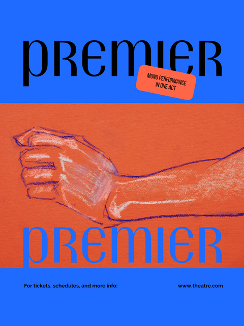 Theatrical Premier Announcement Poster US – шаблон для дизайну
