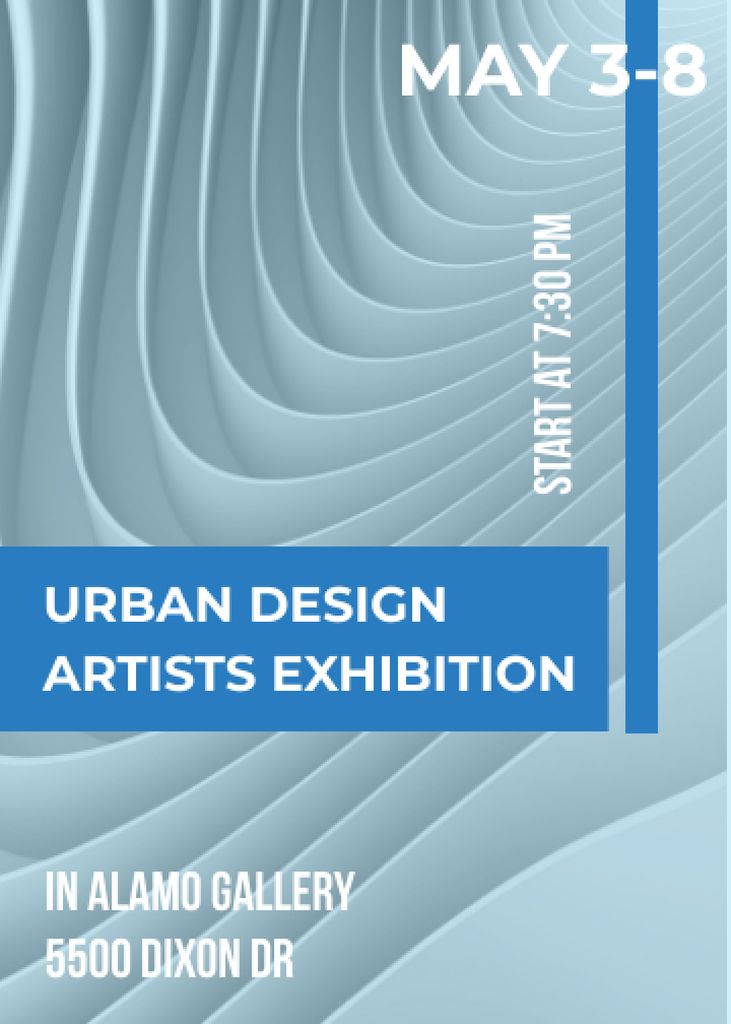Template di design Urban design Artists Exhibition ad Flayer
