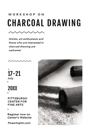 Drawing Workshop Advertising Invitation 5.5x8.5in Design Template