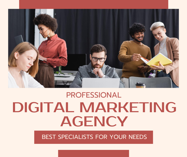 Professional Digital Agency Services Offer Facebook Πρότυπο σχεδίασης