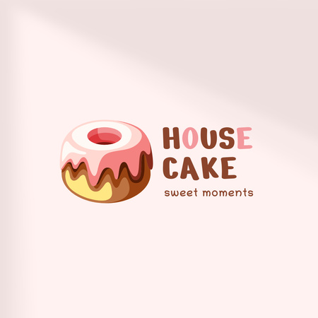 Irresistible Doughnuts with Delicious Icing Logo Design Template