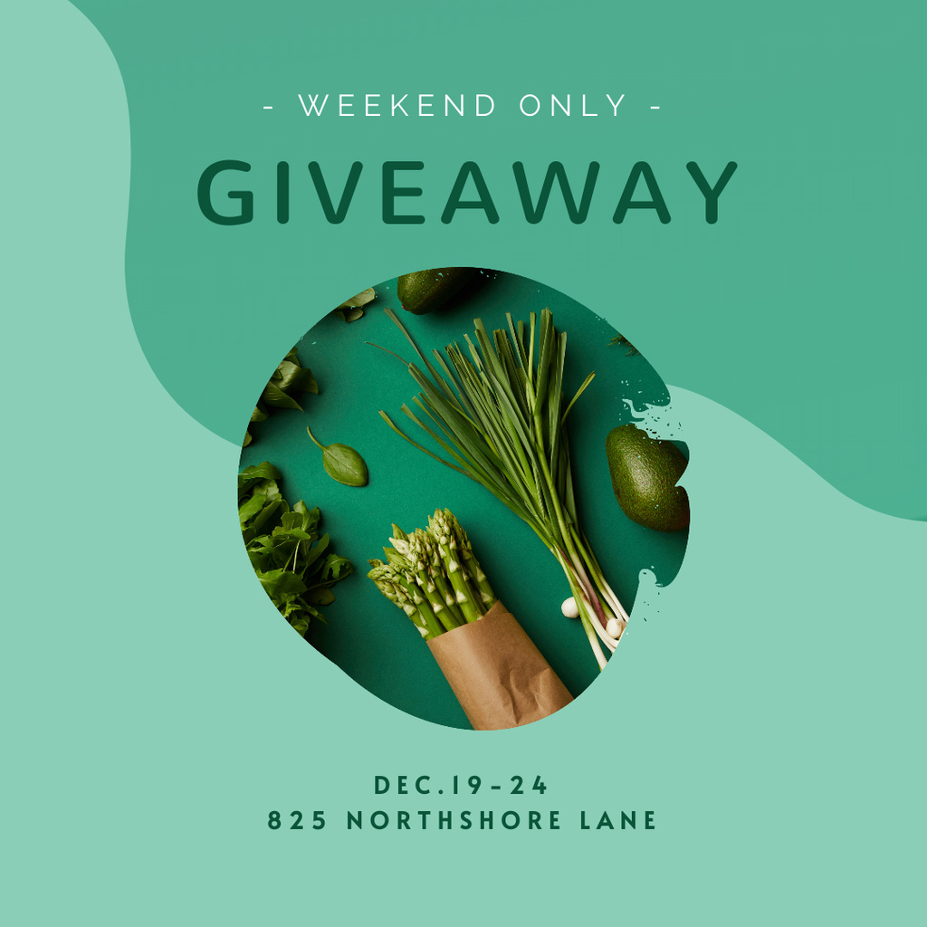 Special Offer with Greens Instagram Design Template