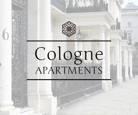 Ontwerpsjabloon van Medium Rectangle van Cologne apartments advertisement