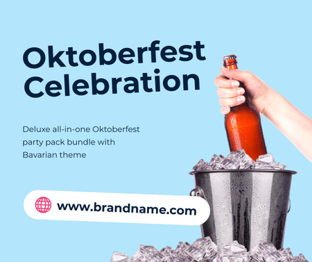 Platilla de diseño Deluxe Oktoberfest Celebration With Beer Pack Facebook