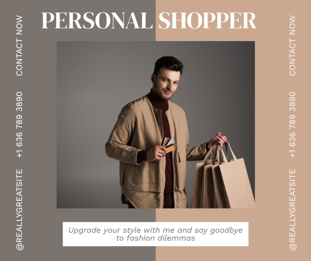 Assistance of Personal Shopper Facebook Šablona návrhu