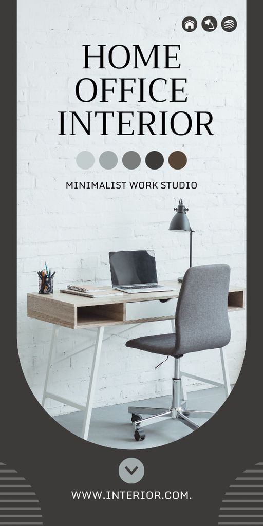 Offer of Home Office Interior Graphic Modelo de Design