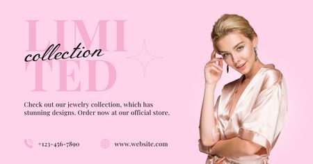 Designvorlage Elegante Outfits-Kollektion in Rosa für Frauen für Facebook AD