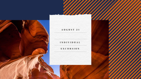 Red sand Canyon view FB event cover tervezősablon